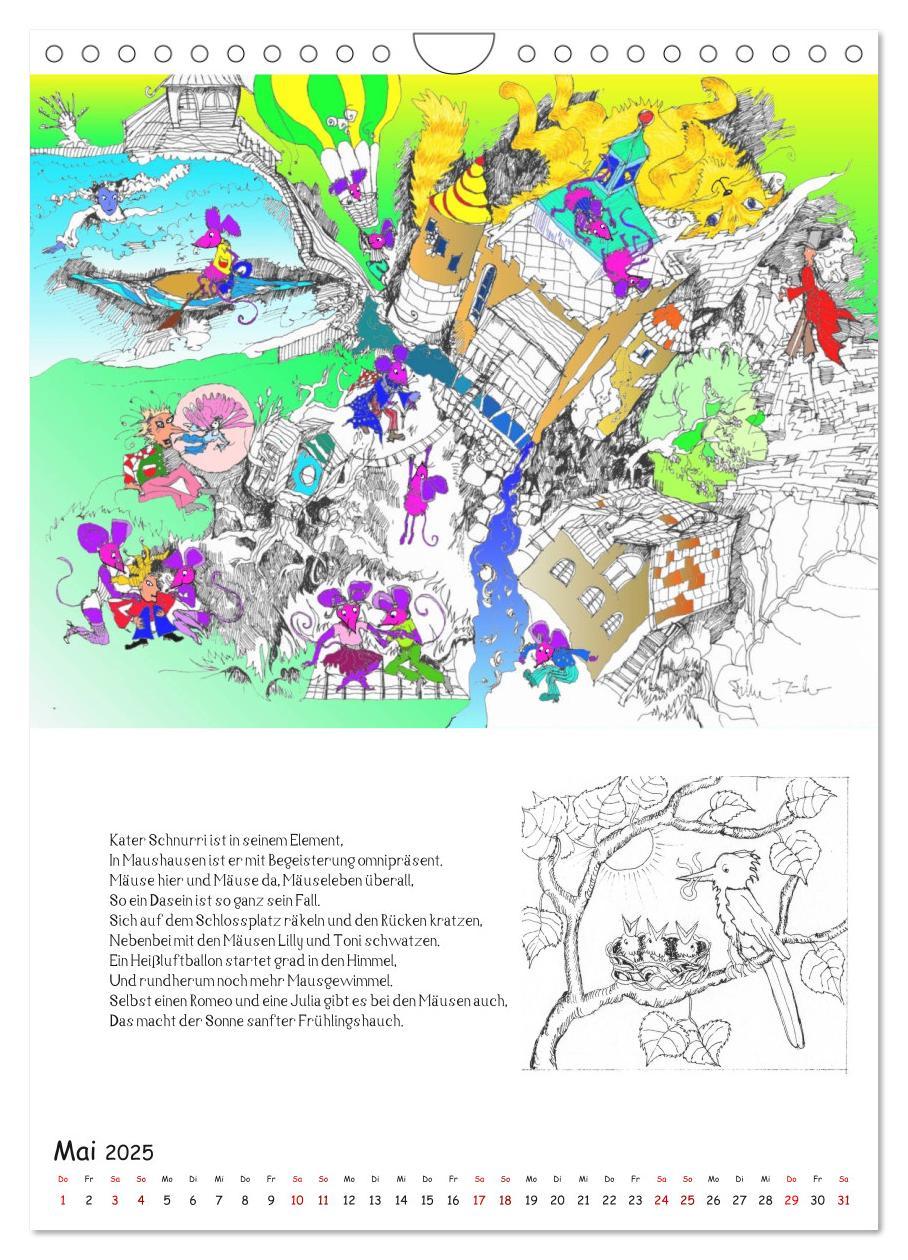 Ein phantastischer Katzenkalender: Magisches Katzenland (Wandkalender 2025 DIN A4 hoch), CALVENDO Monatskalender