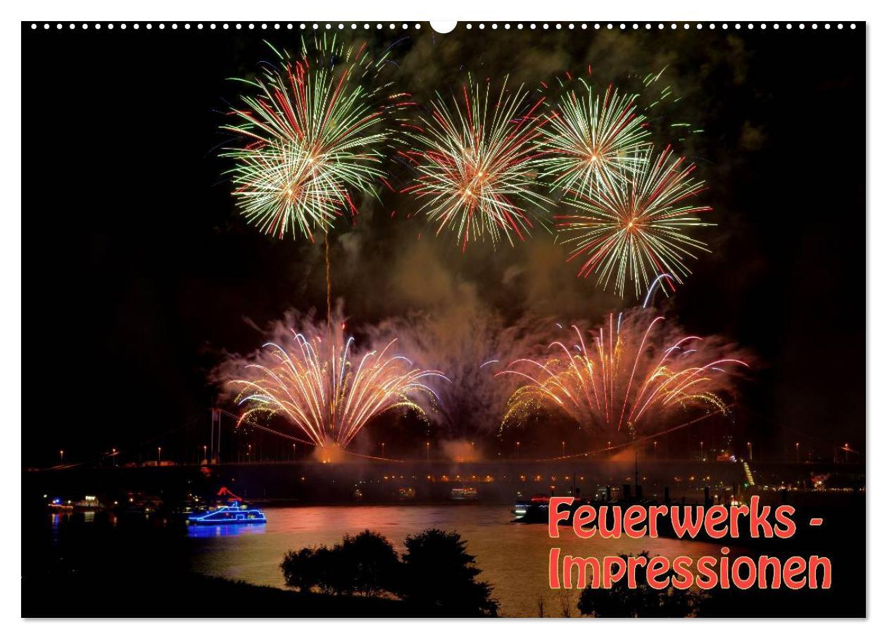 Feuerwerks - Impressionen (Wandkalender 2025 DIN A2 quer), CALVENDO Monatskalender