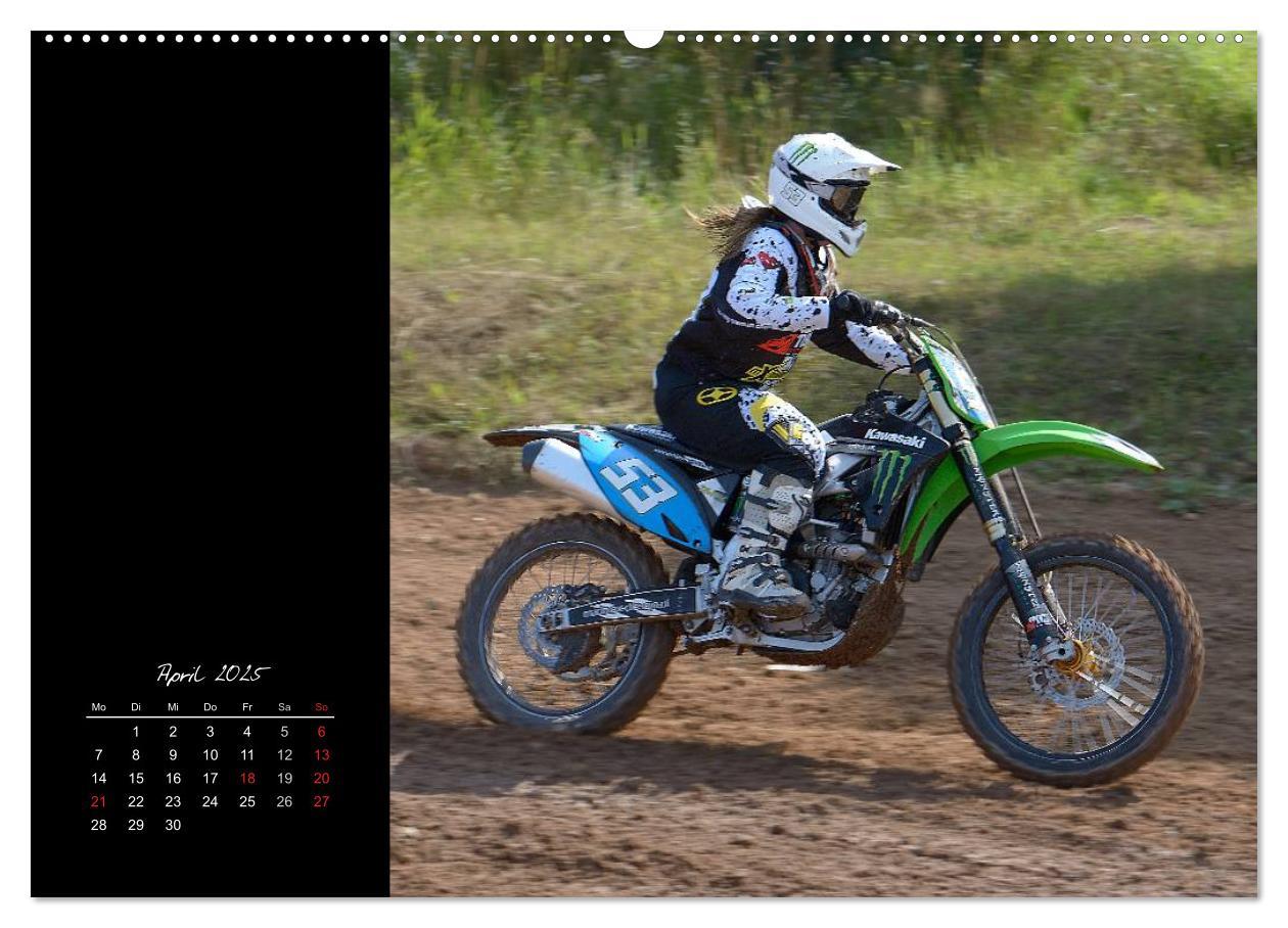 Motocross (hochwertiger Premium Wandkalender 2025 DIN A2 quer), Kunstdruck in Hochglanz