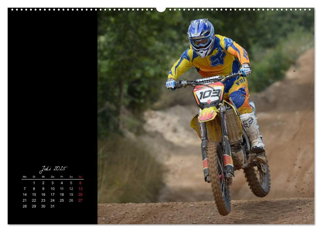 Motocross (hochwertiger Premium Wandkalender 2025 DIN A2 quer), Kunstdruck in Hochglanz