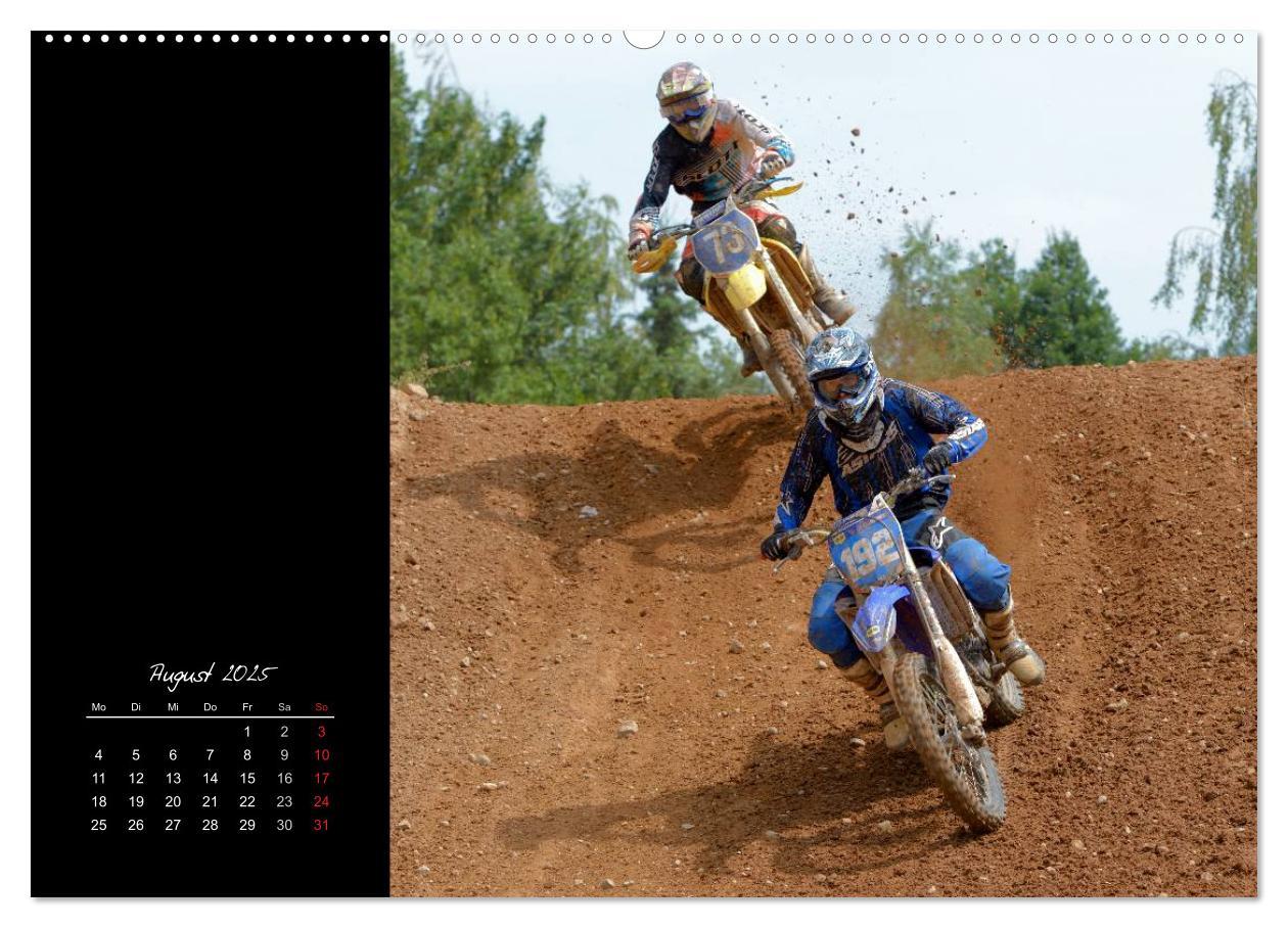 Motocross (hochwertiger Premium Wandkalender 2025 DIN A2 quer), Kunstdruck in Hochglanz