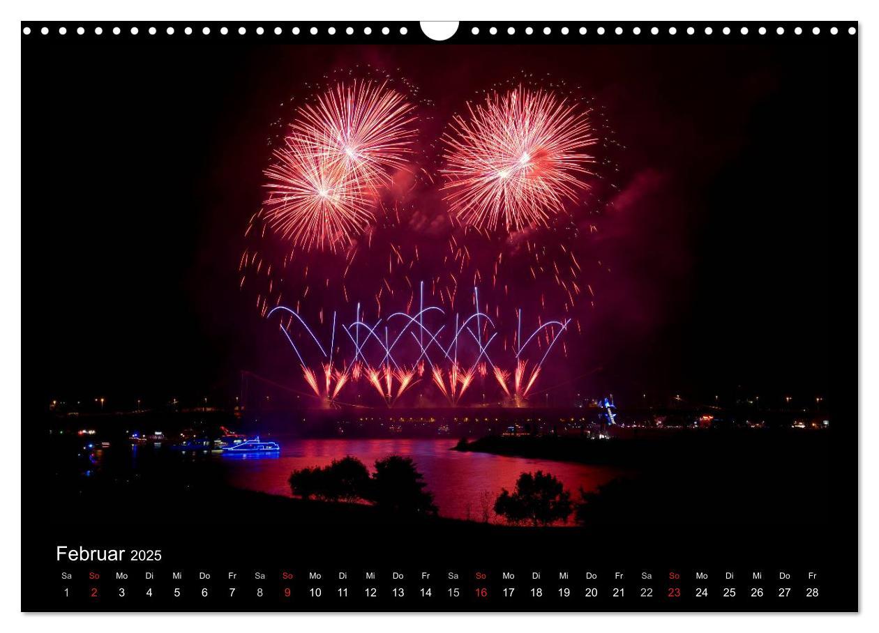 Feuerwerks - Impressionen (Wandkalender 2025 DIN A3 quer), CALVENDO Monatskalender