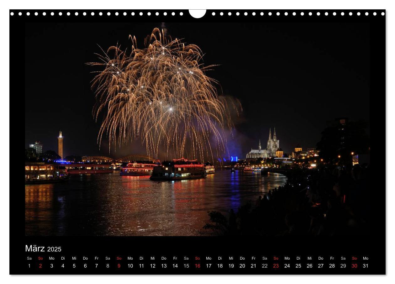 Feuerwerks - Impressionen (Wandkalender 2025 DIN A3 quer), CALVENDO Monatskalender