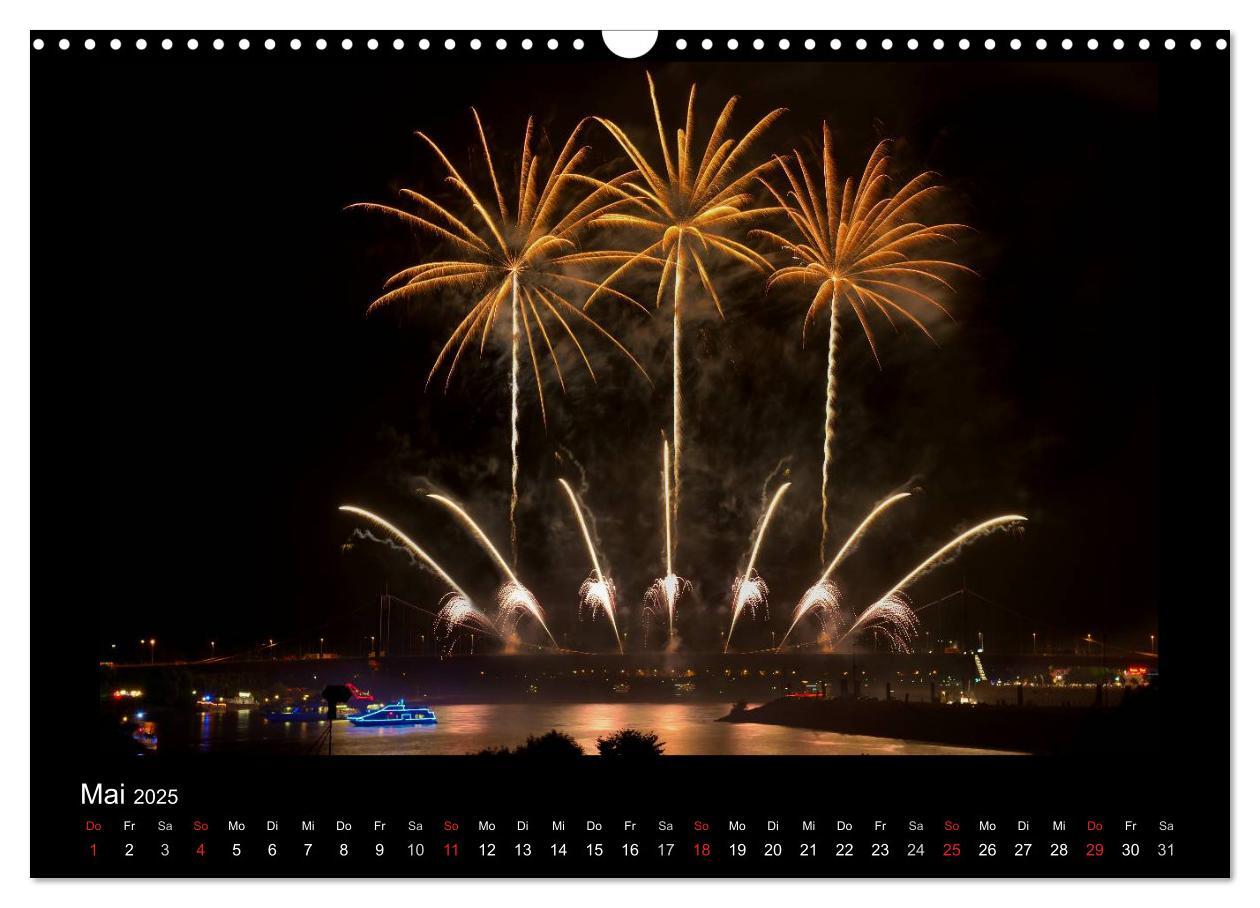 Feuerwerks - Impressionen (Wandkalender 2025 DIN A3 quer), CALVENDO Monatskalender