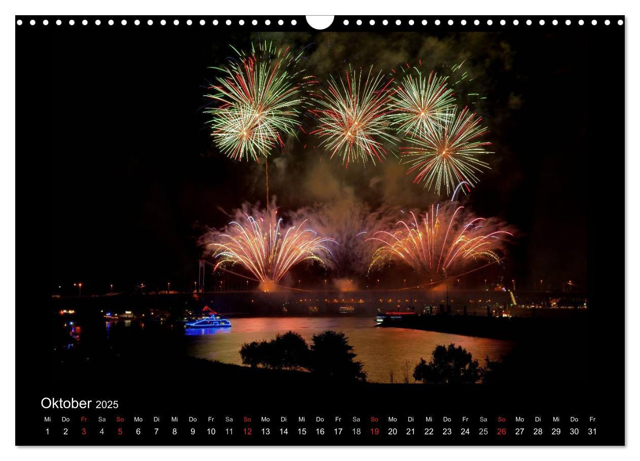 Feuerwerks - Impressionen (Wandkalender 2025 DIN A3 quer), CALVENDO Monatskalender