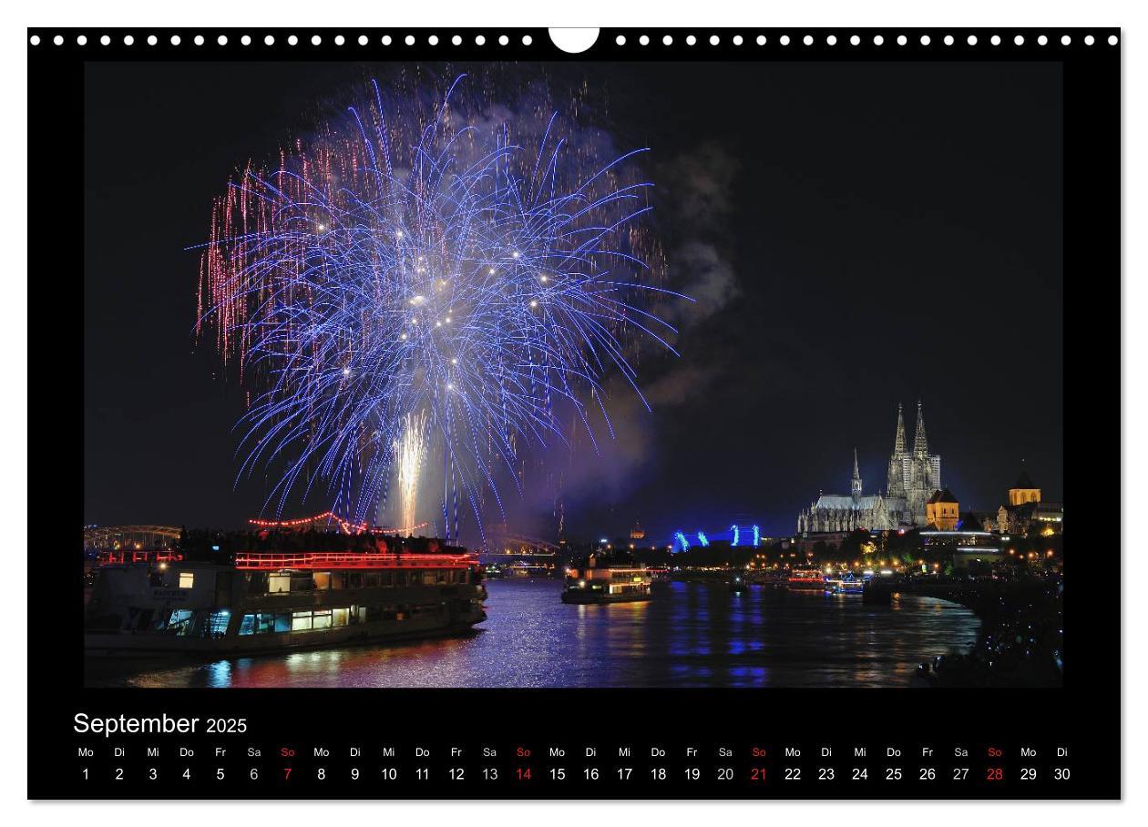 Feuerwerks - Impressionen (Wandkalender 2025 DIN A3 quer), CALVENDO Monatskalender