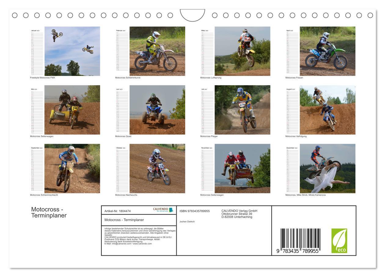 Motocross - Terminplaner (Wandkalender 2025 DIN A4 quer), CALVENDO Monatskalender