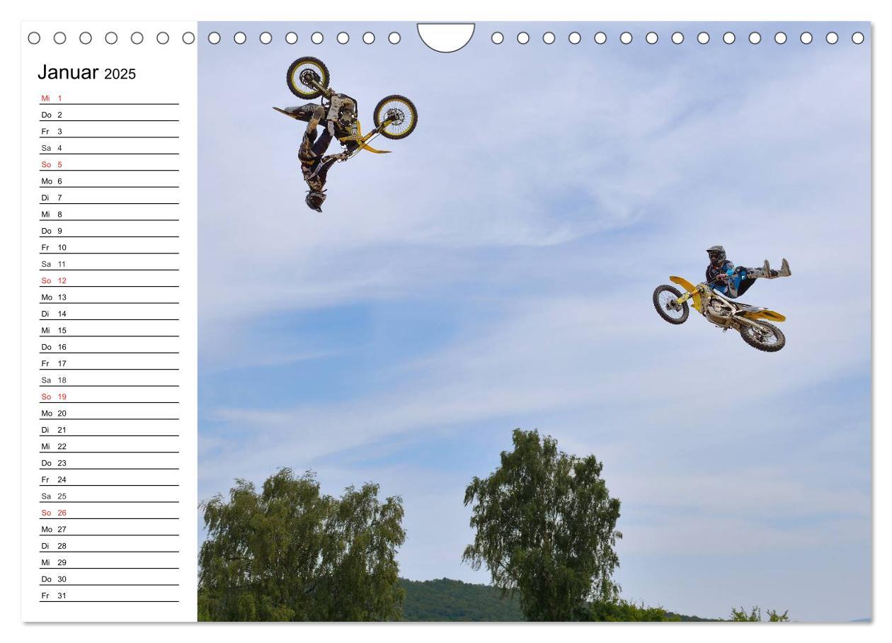 Motocross - Terminplaner (Wandkalender 2025 DIN A4 quer), CALVENDO Monatskalender