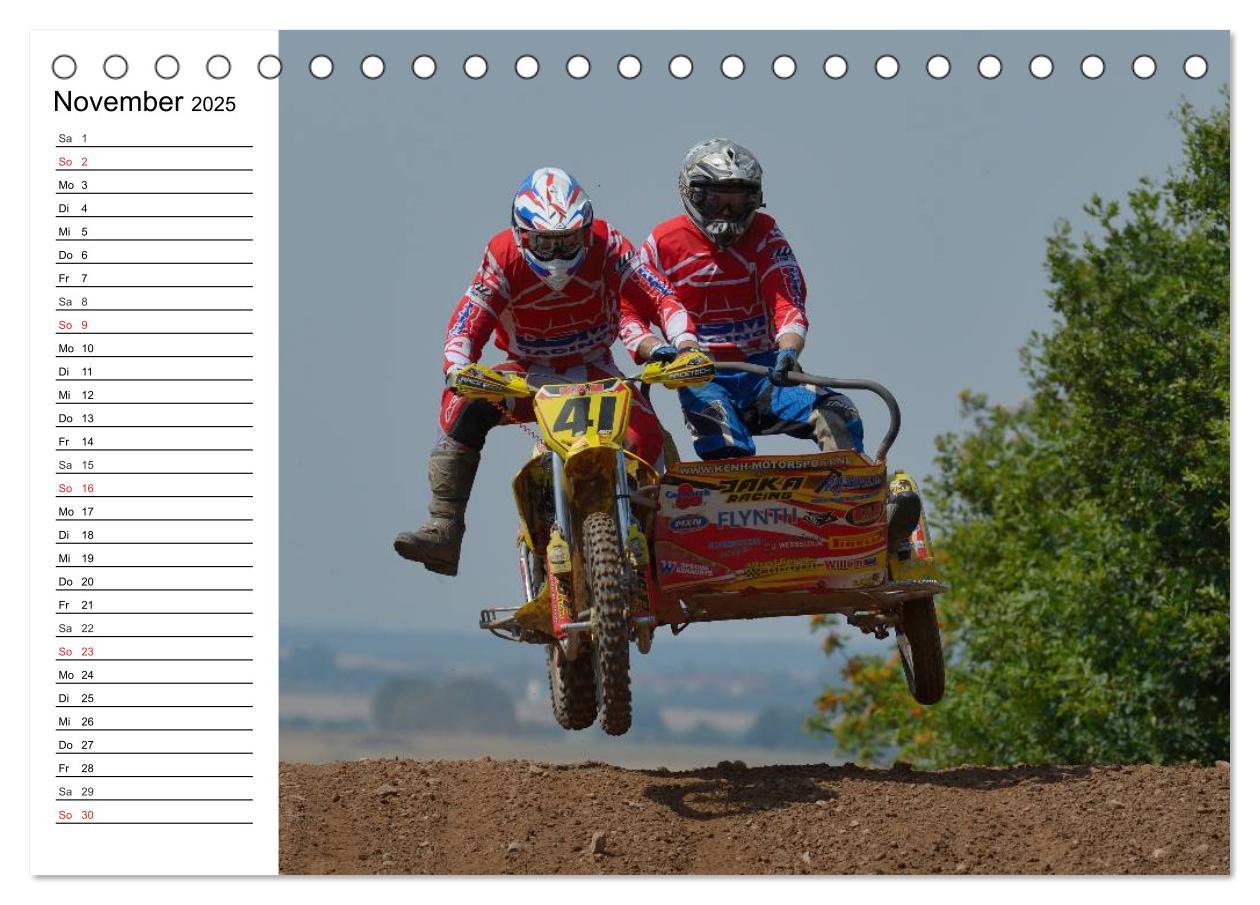 Motocross - Terminplaner (Tischkalender 2025 DIN A5 quer), CALVENDO Monatskalender