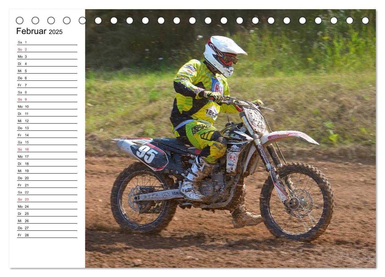 Motocross - Terminplaner (Tischkalender 2025 DIN A5 quer), CALVENDO Monatskalender