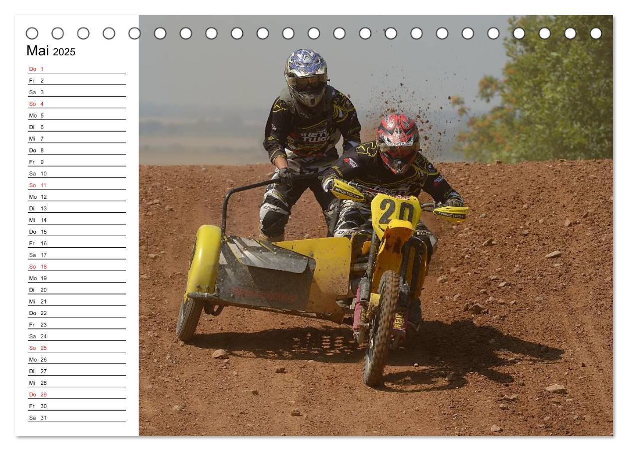 Motocross - Terminplaner (Tischkalender 2025 DIN A5 quer), CALVENDO Monatskalender