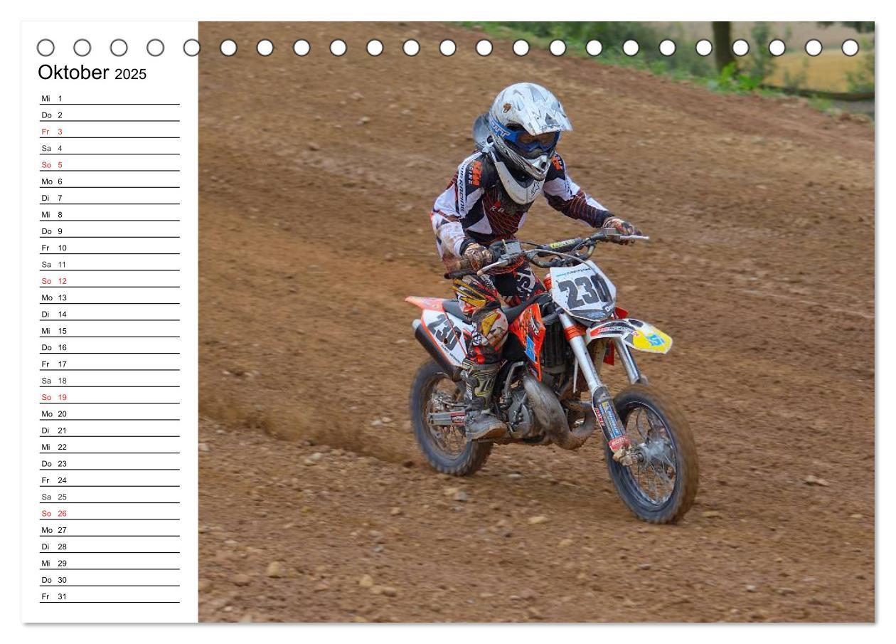 Motocross - Terminplaner (Tischkalender 2025 DIN A5 quer), CALVENDO Monatskalender