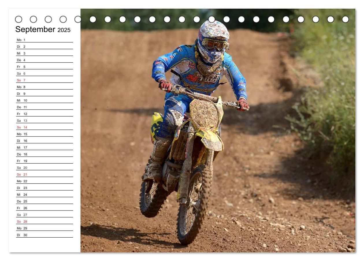 Motocross - Terminplaner (Tischkalender 2025 DIN A5 quer), CALVENDO Monatskalender