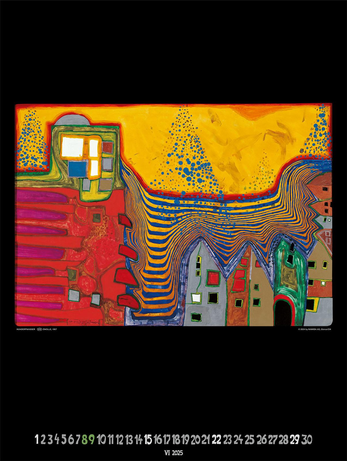 Großer Hundertwasser Art Calendar 2025