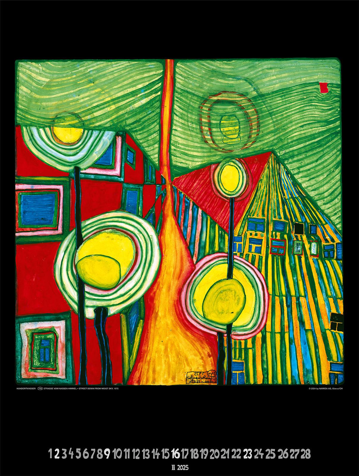 Großer Hundertwasser Art Calendar 2025