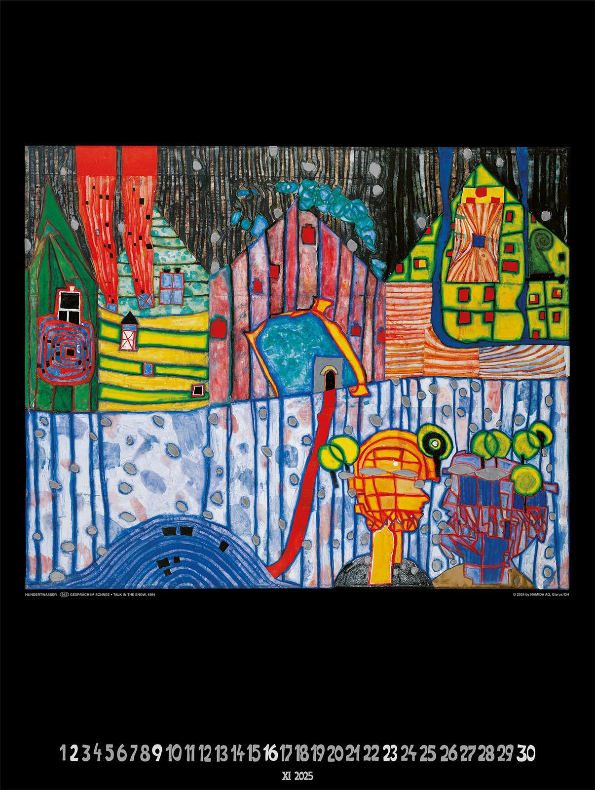 Großer Hundertwasser Art Calendar 2025