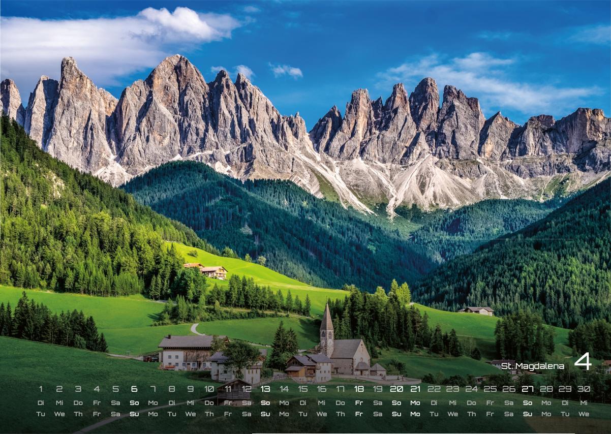 Südtirol - eine Reise durch bezaubernde Landschaften - 2025 - Kalender DIN A3