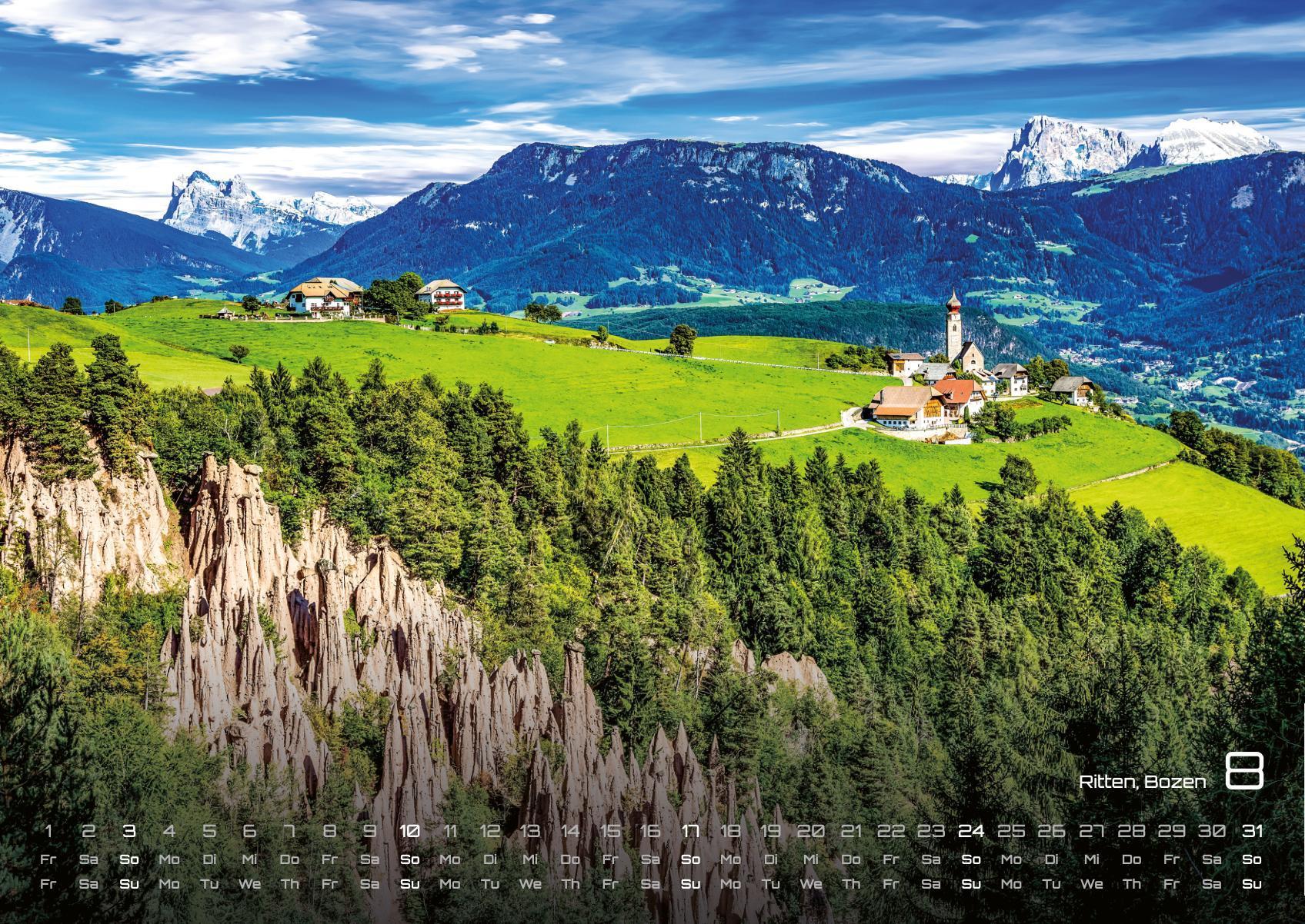 Südtirol - eine Reise durch bezaubernde Landschaften - 2025 - Kalender DIN A2