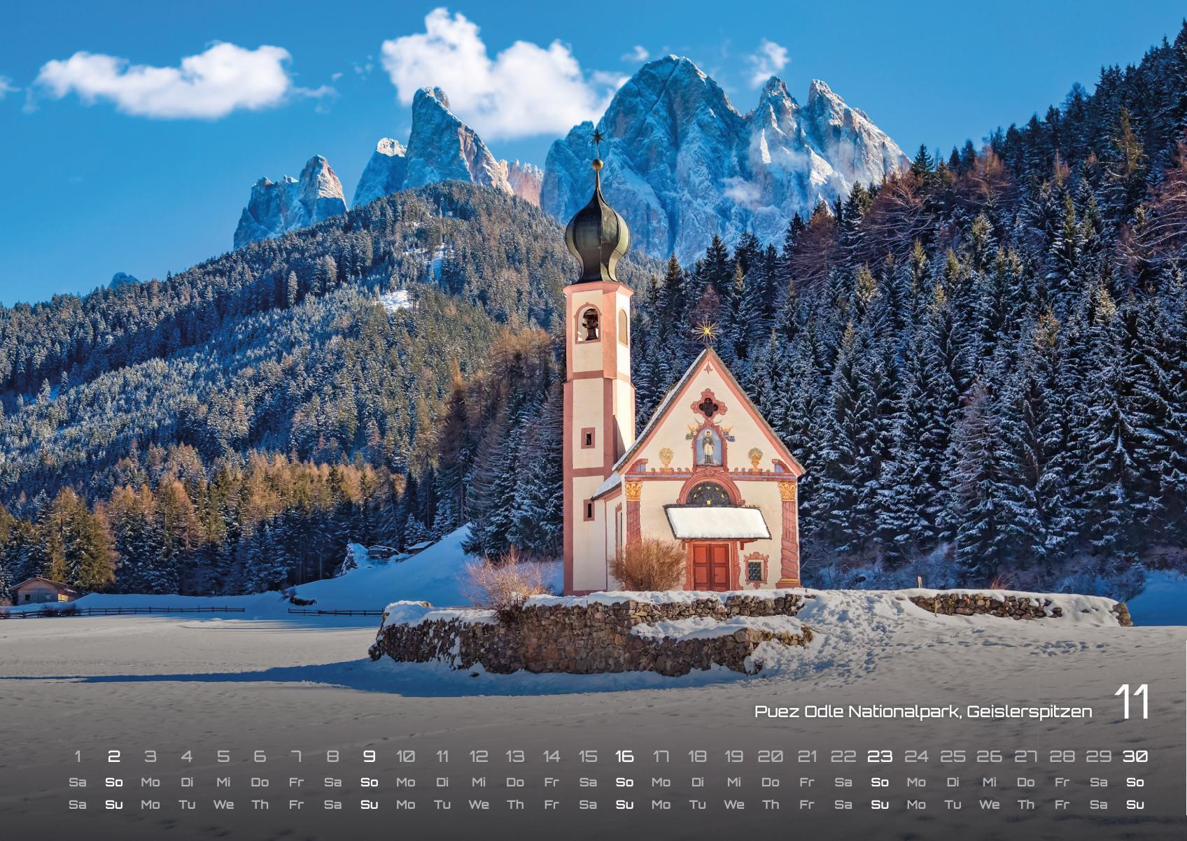 Südtirol - eine Reise durch bezaubernde Landschaften - 2025 - Kalender DIN A2