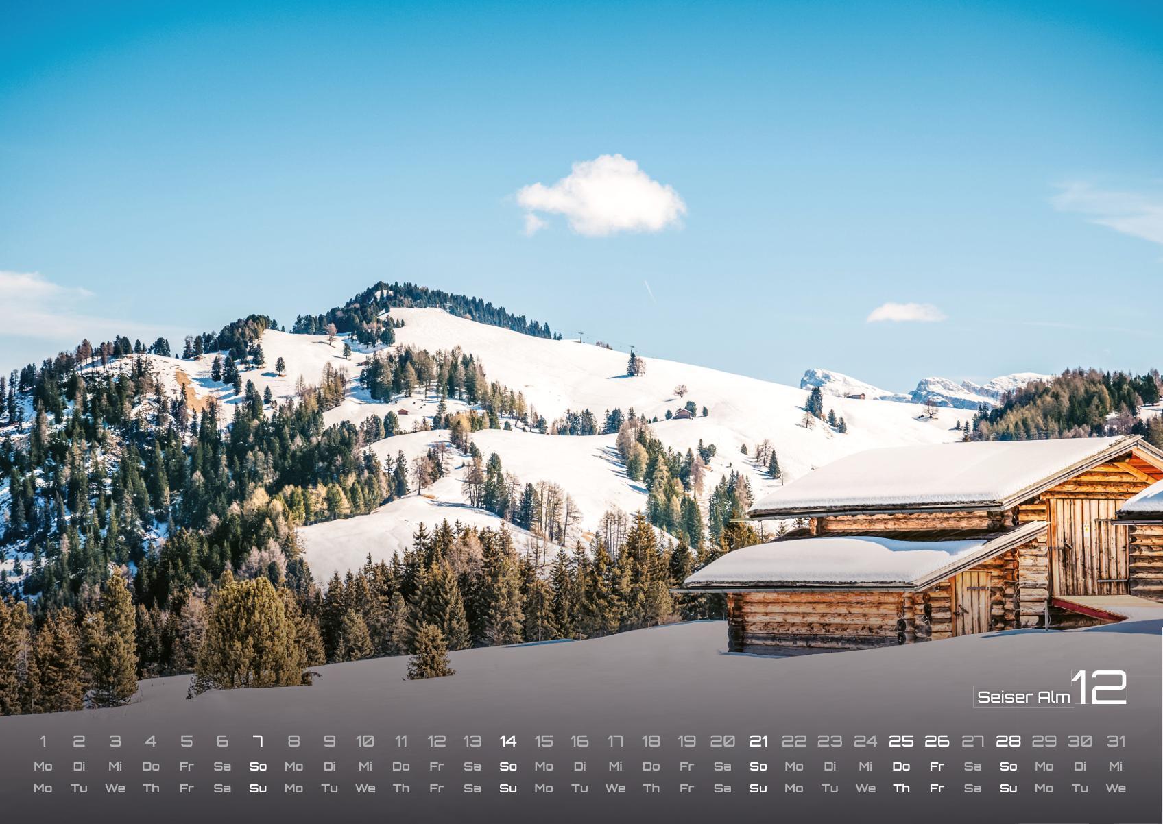 Südtirol - eine Reise durch bezaubernde Landschaften - 2025 - Kalender DIN A2