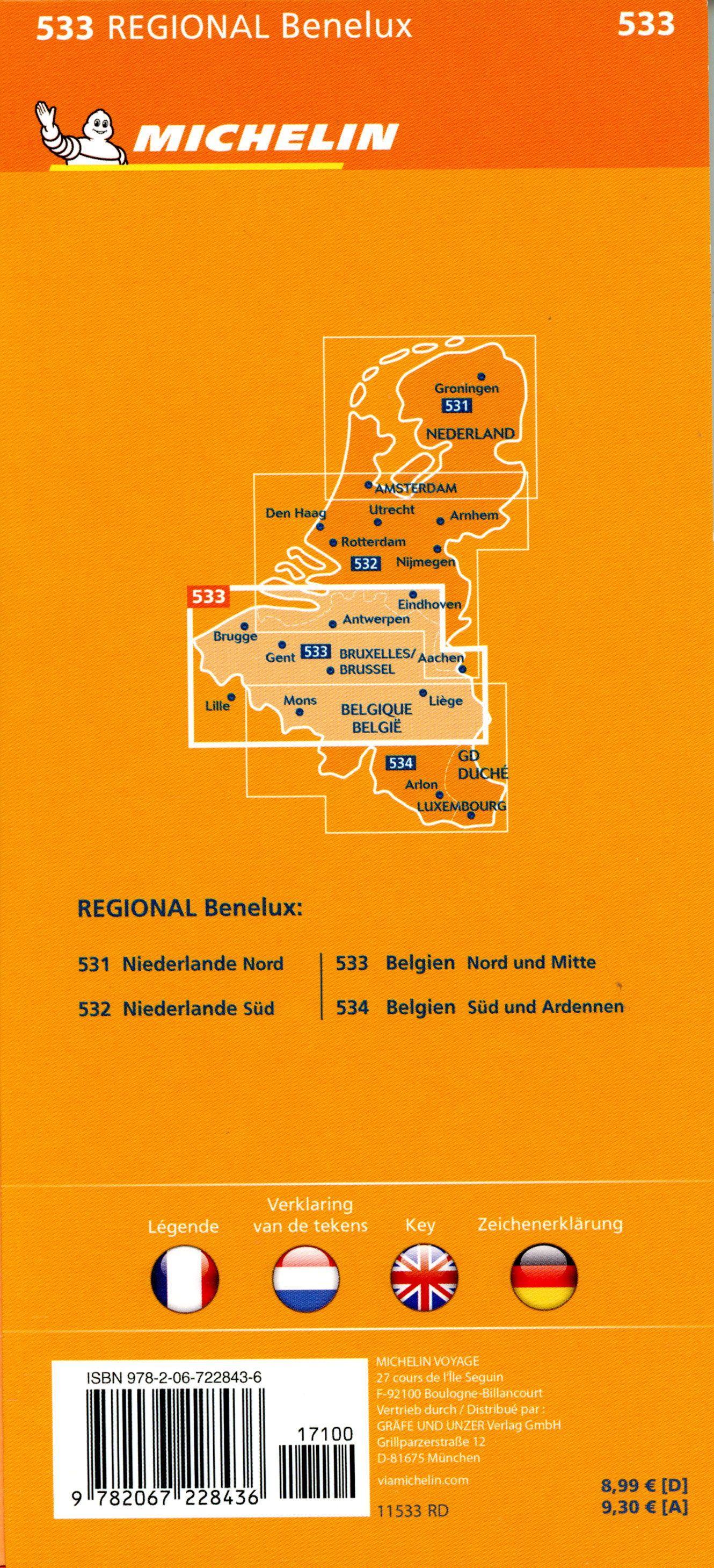 Michelin Belgien Nord und Mitte. 1:200.000