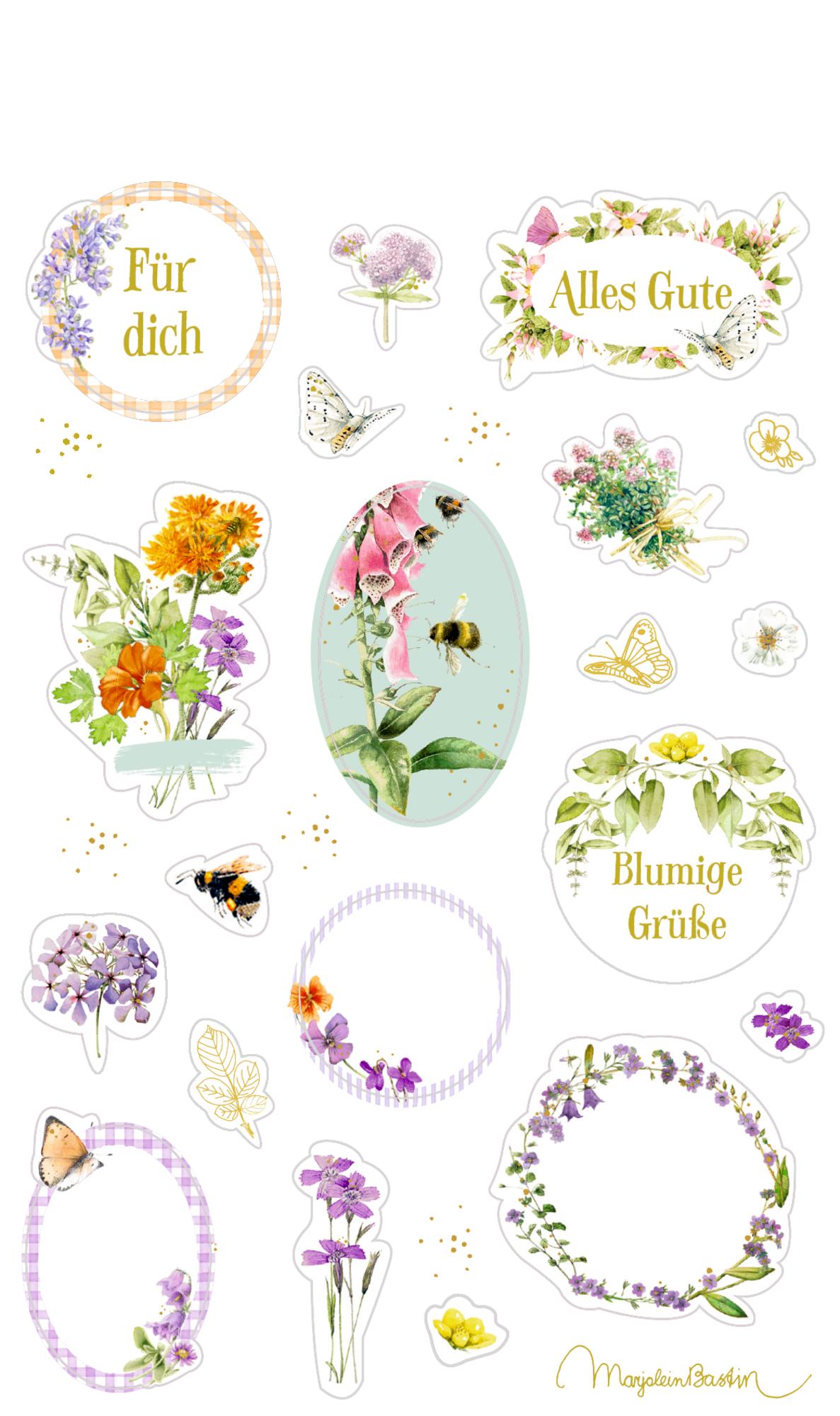 Sticker und Etiketten - Stickerbogen mit 100 Stickern