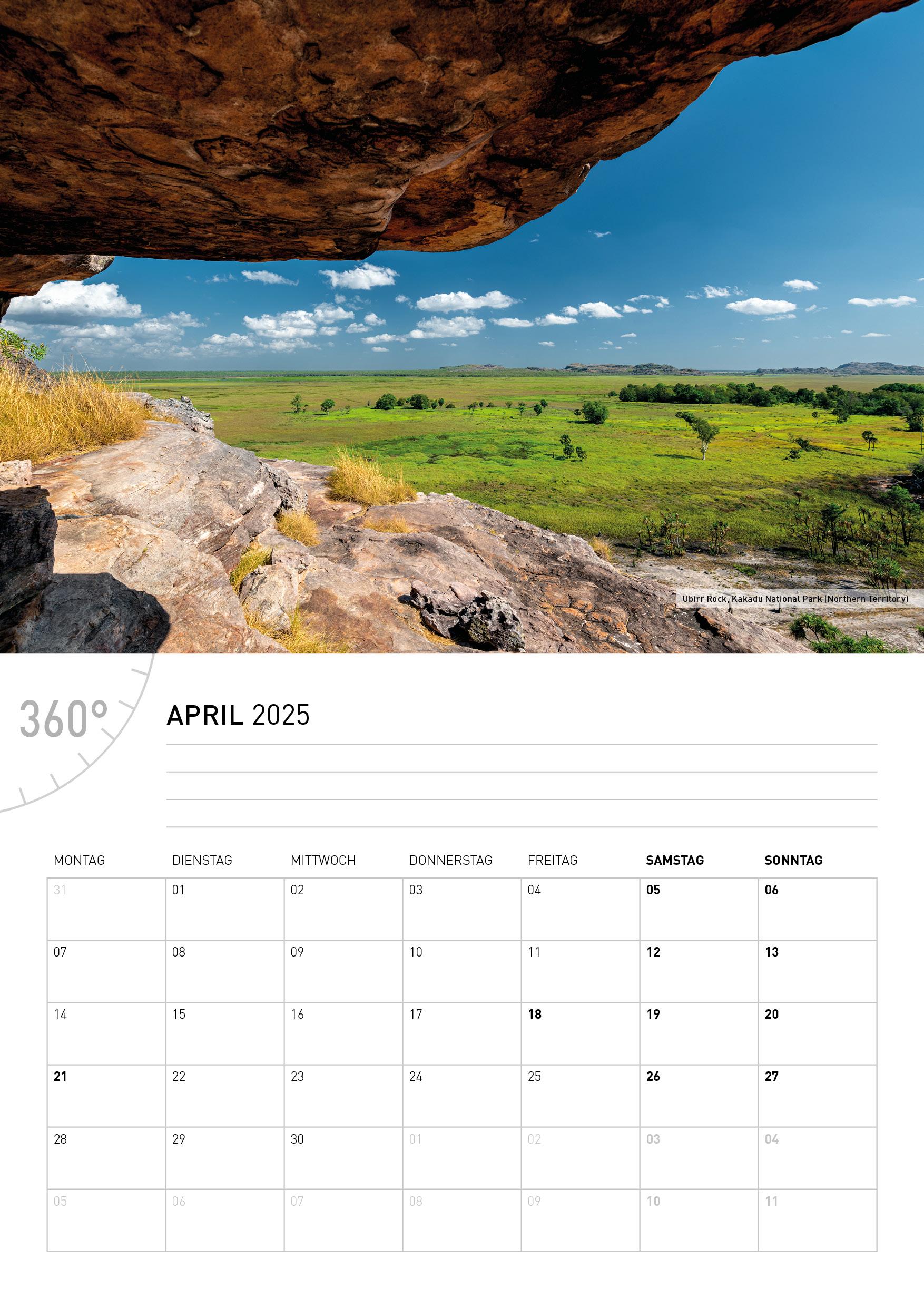 360° Australien Broschürenkalender 2025