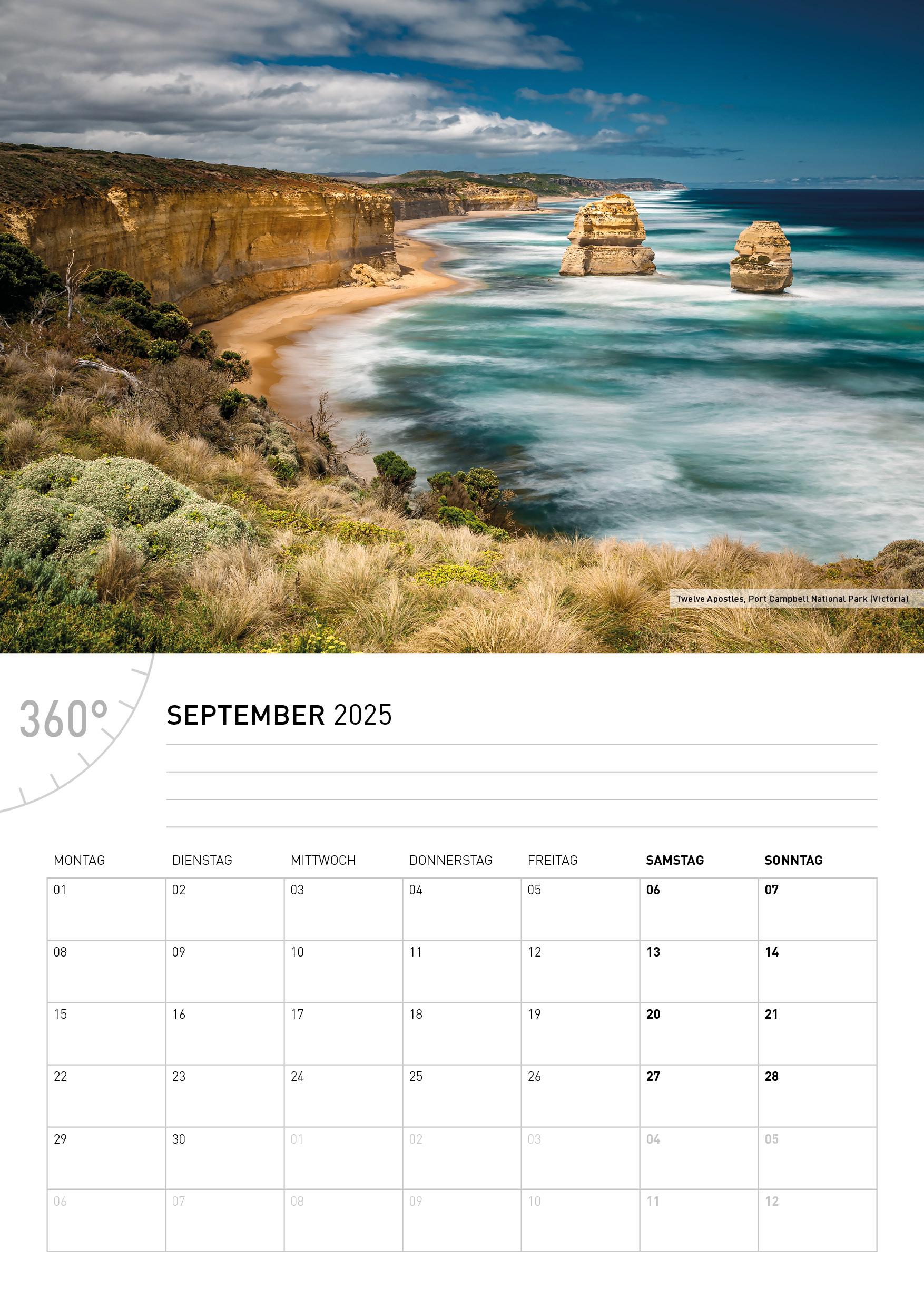 360° Australien Broschürenkalender 2025