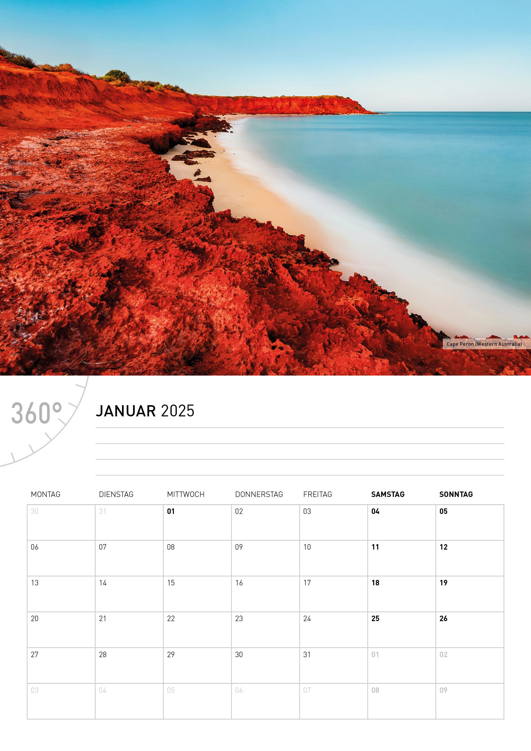 360° Australien Broschürenkalender 2025