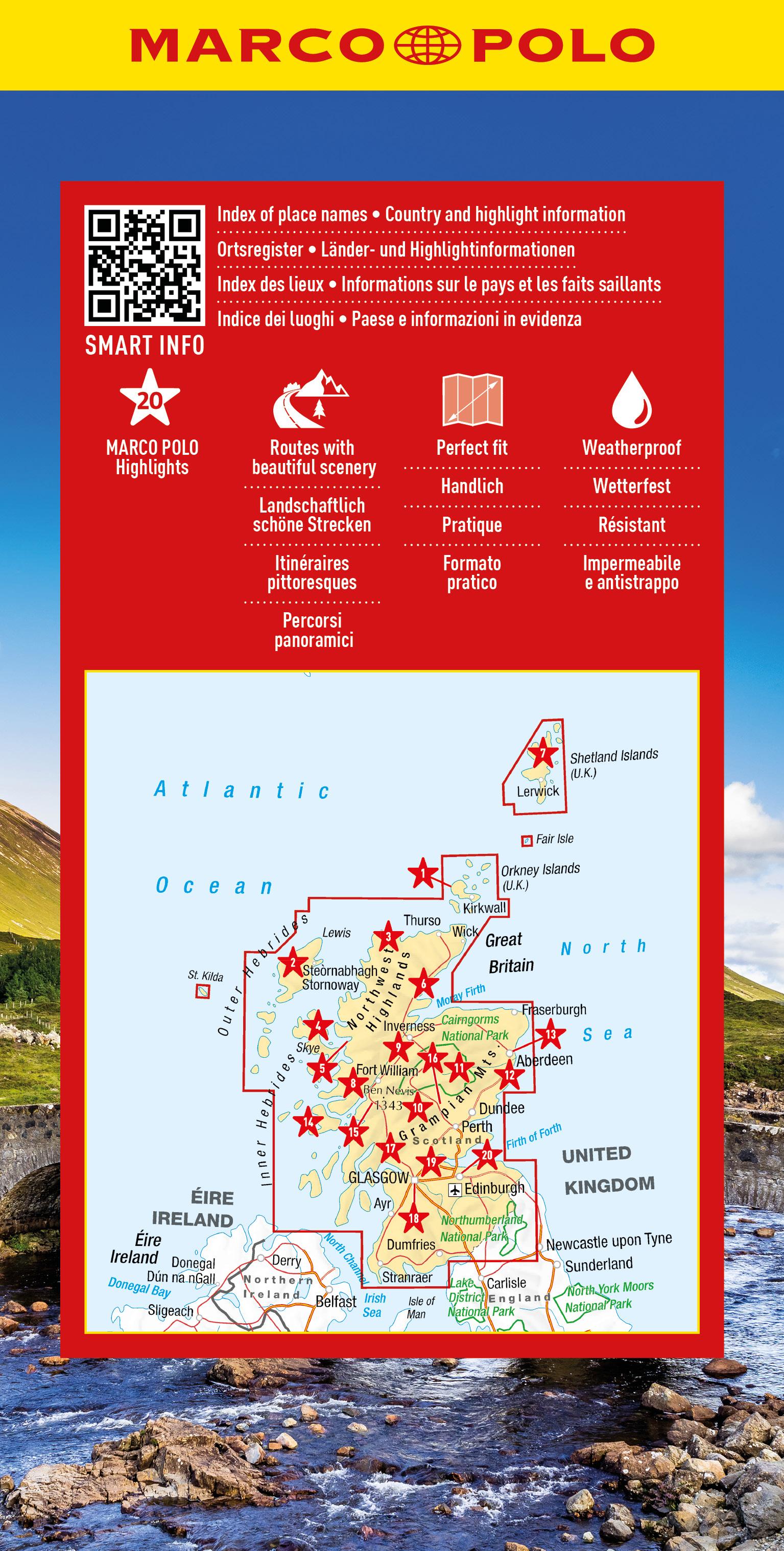 MARCO POLO Reisekarte Schottland 1:350.000