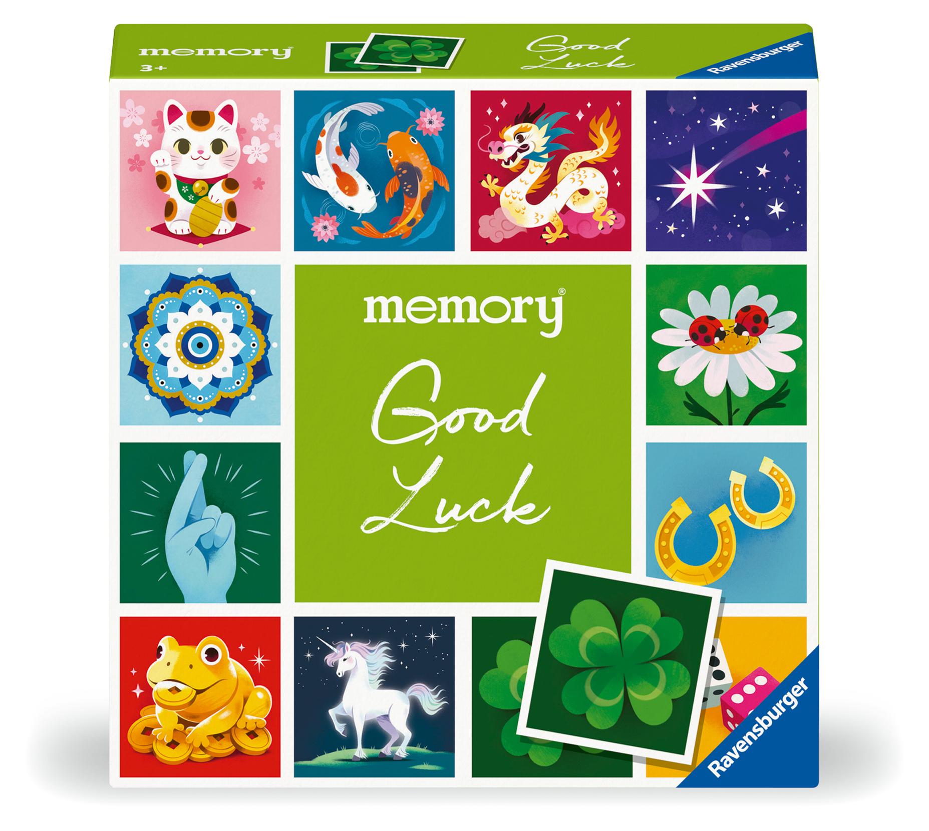 Ravensburger 23488 memory® moments - Good luck - Ravensburger Spieleklassiker für 2 bis 6 Spieler ab 3 Jahren. Mit 24 Bildpaaren die Glückssymbole aus aller Welt zeigen