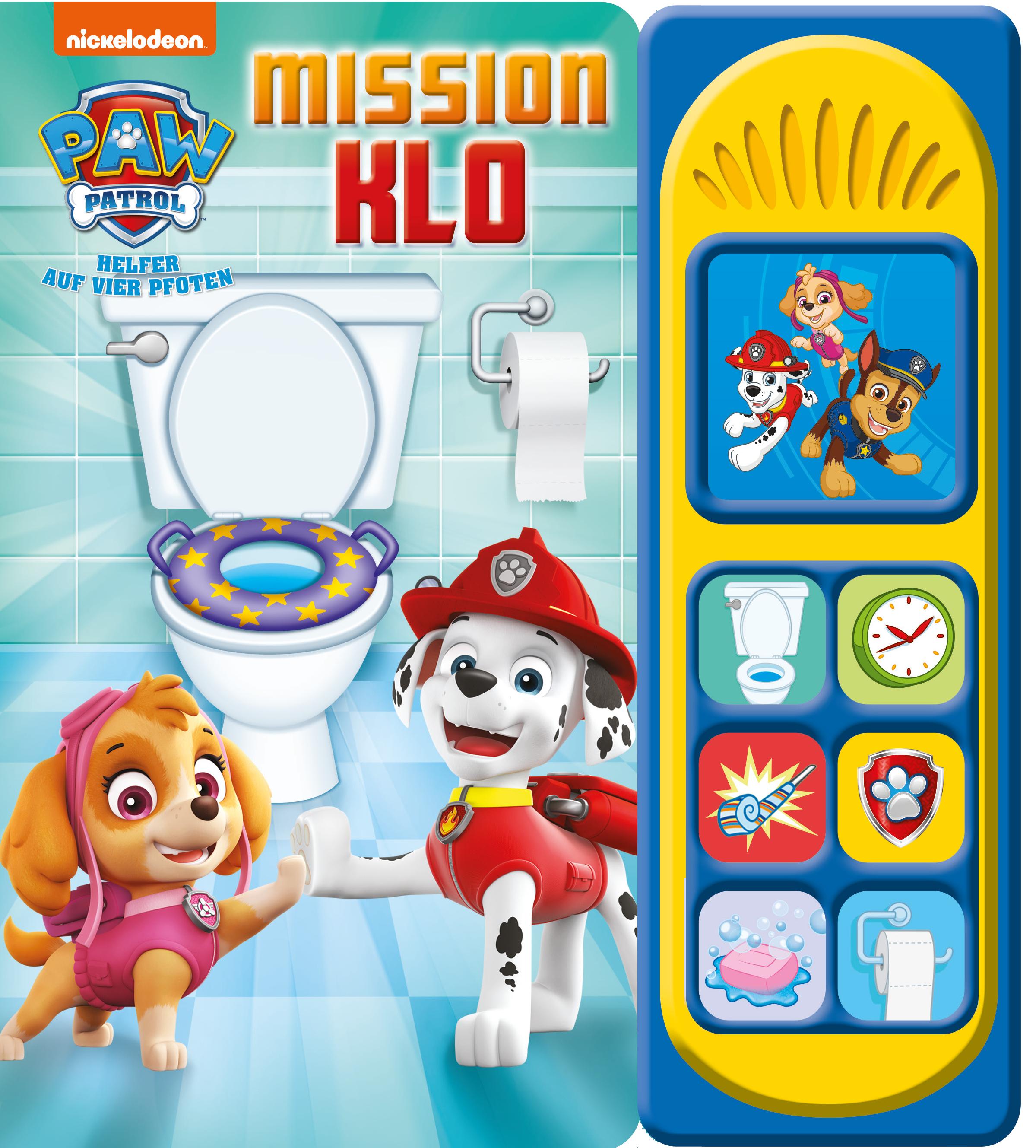 PAW Patrol - Mission Klo - Soundbuch - Pappbilderbuch mit 7 Geräuschen