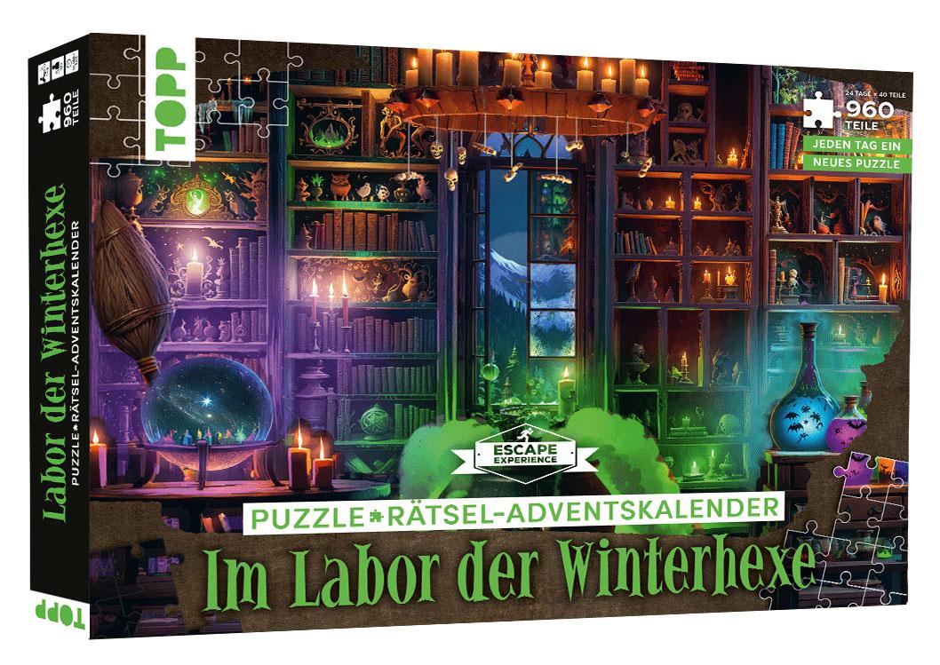 Puzzle-Rätsel-Adventskalender: Im Labor der Winterhexe - 24 Puzzles mit insgesamt 960 Teilen