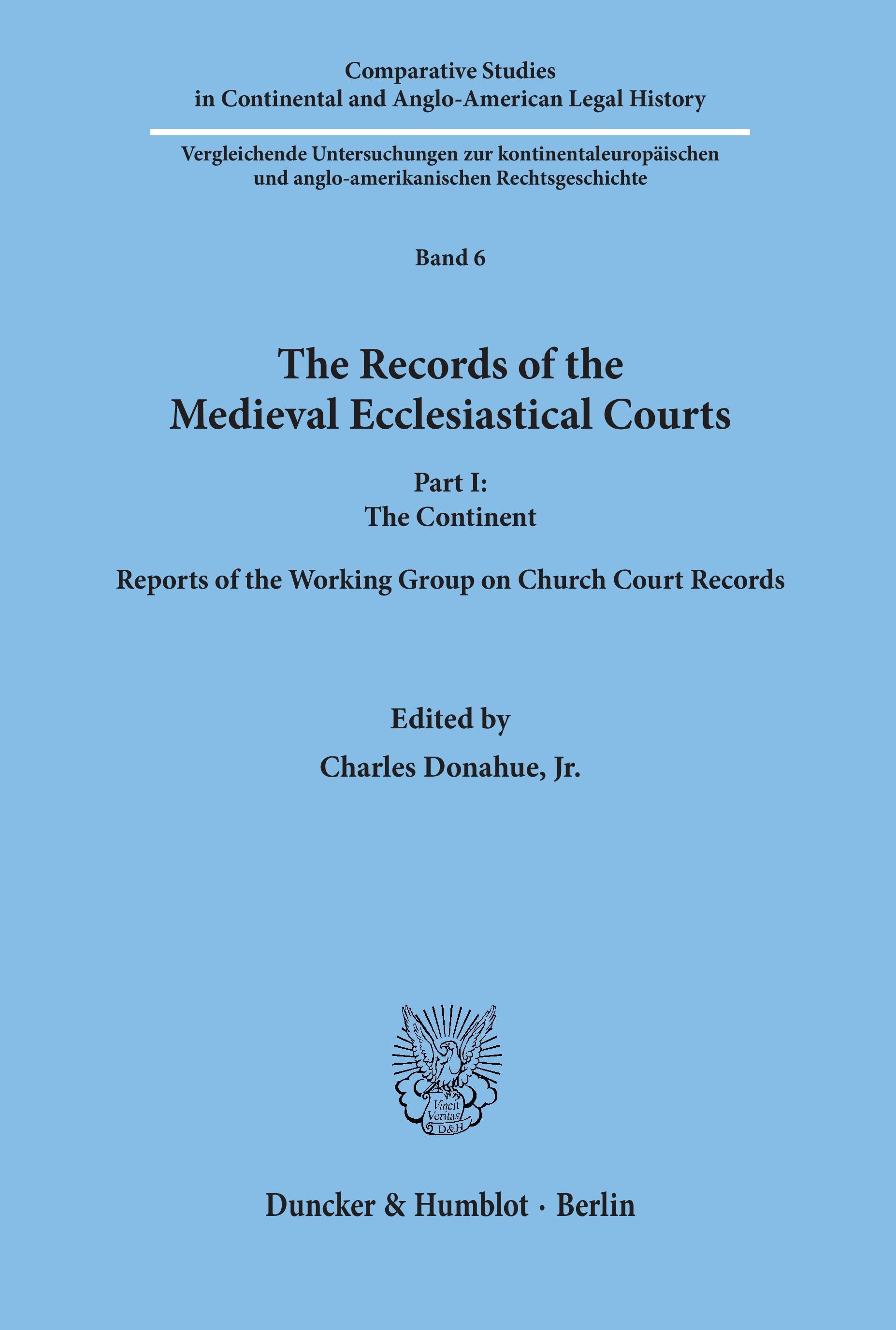 The Records of the Medieval Ecclesiastical Courts.