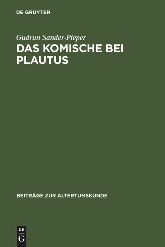 Das Komische bei Plautus