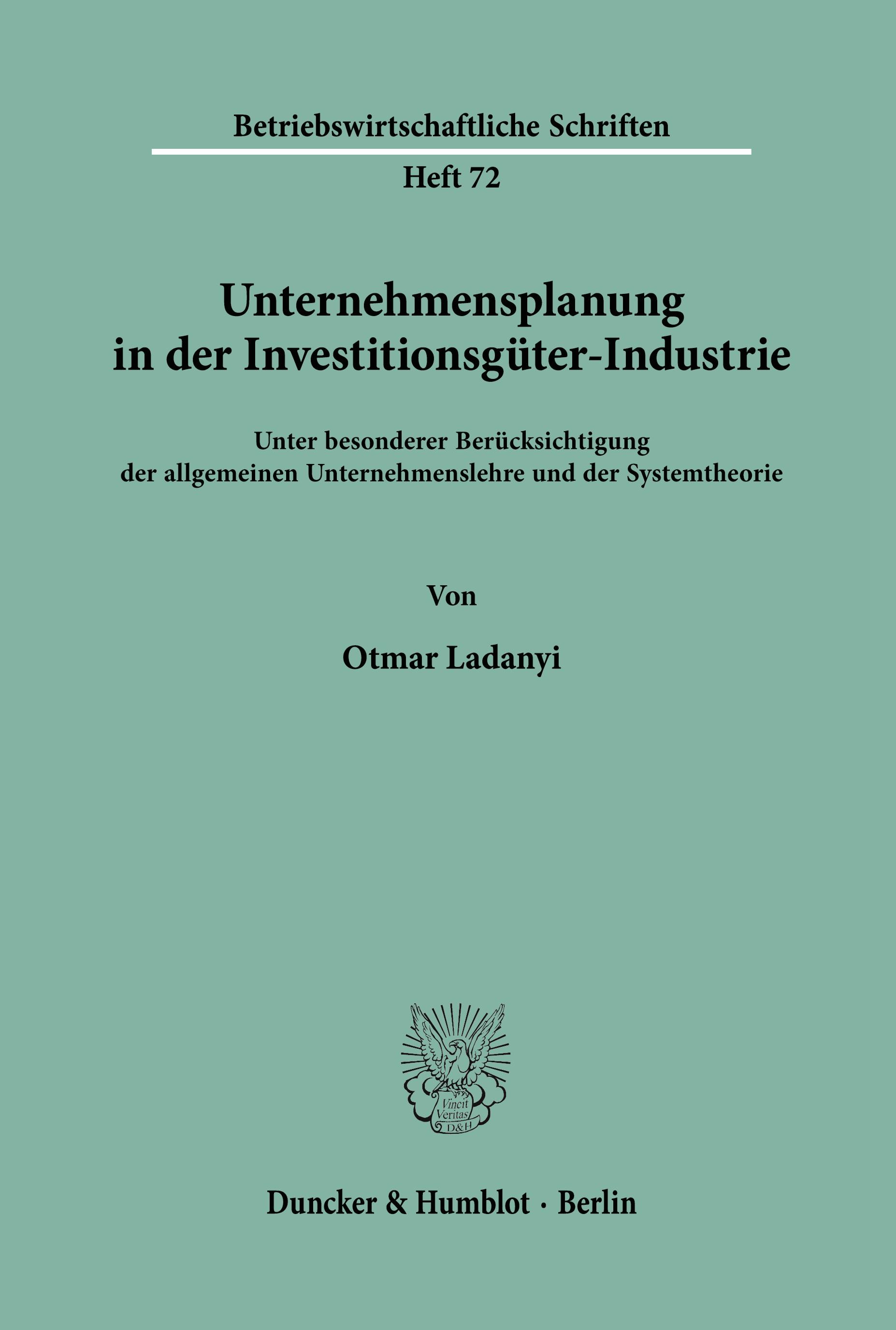 Unternehmensplanung in der Investitionsgüter-Industrie.