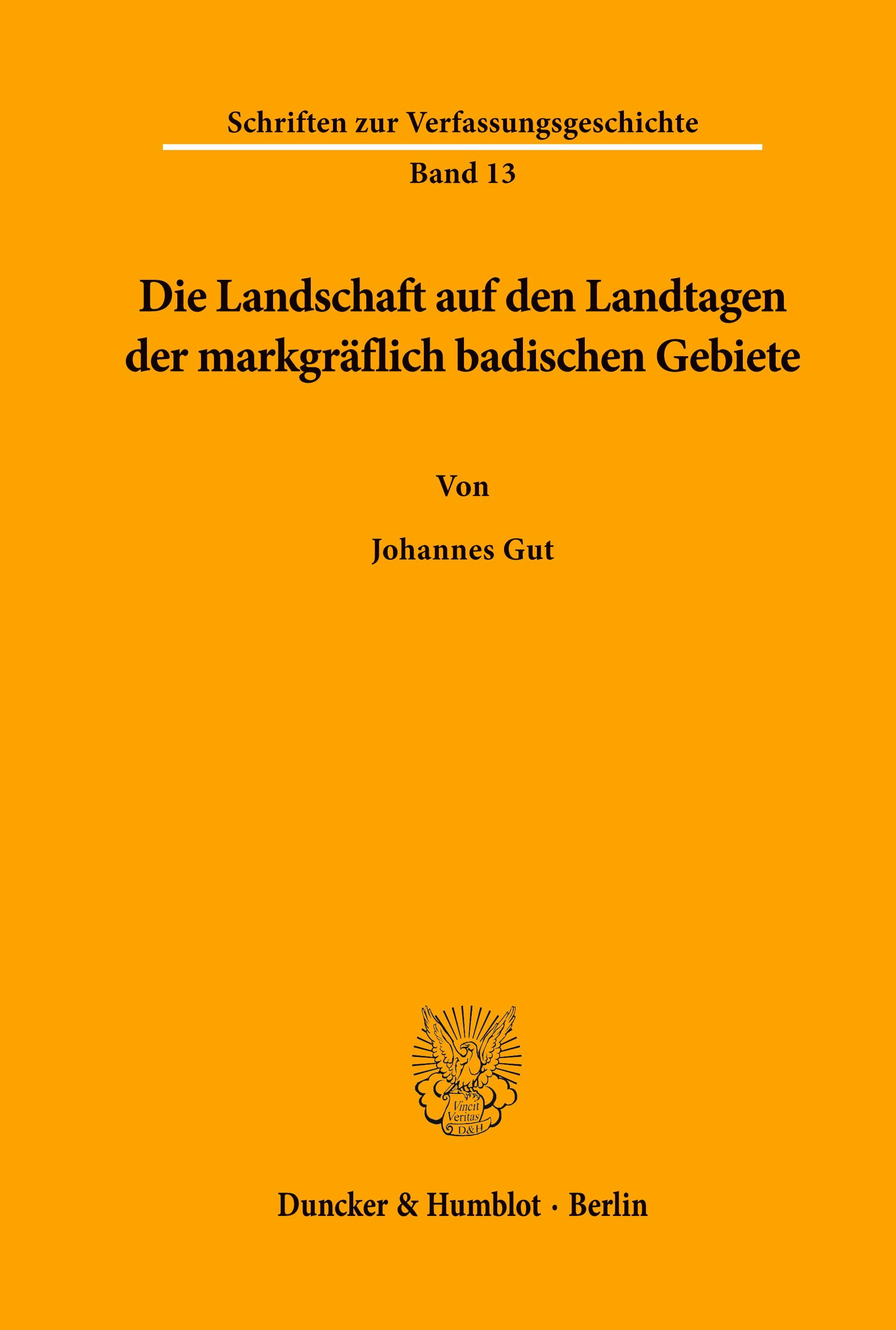 Die Landschaft auf den Landtagen der markgräflich badischen Gebiete.