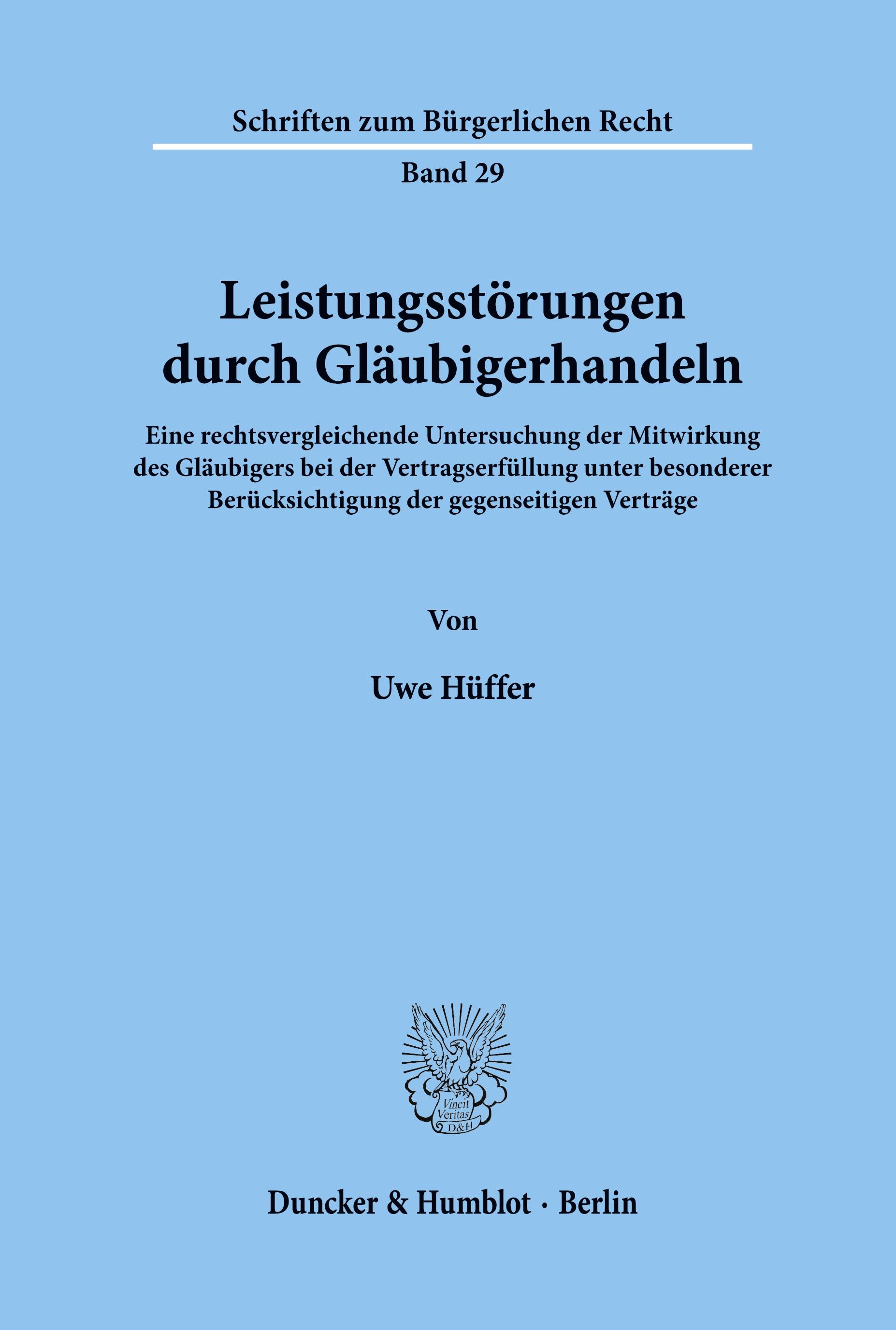 Leistungsstörungen durch Gläubigerhandeln.