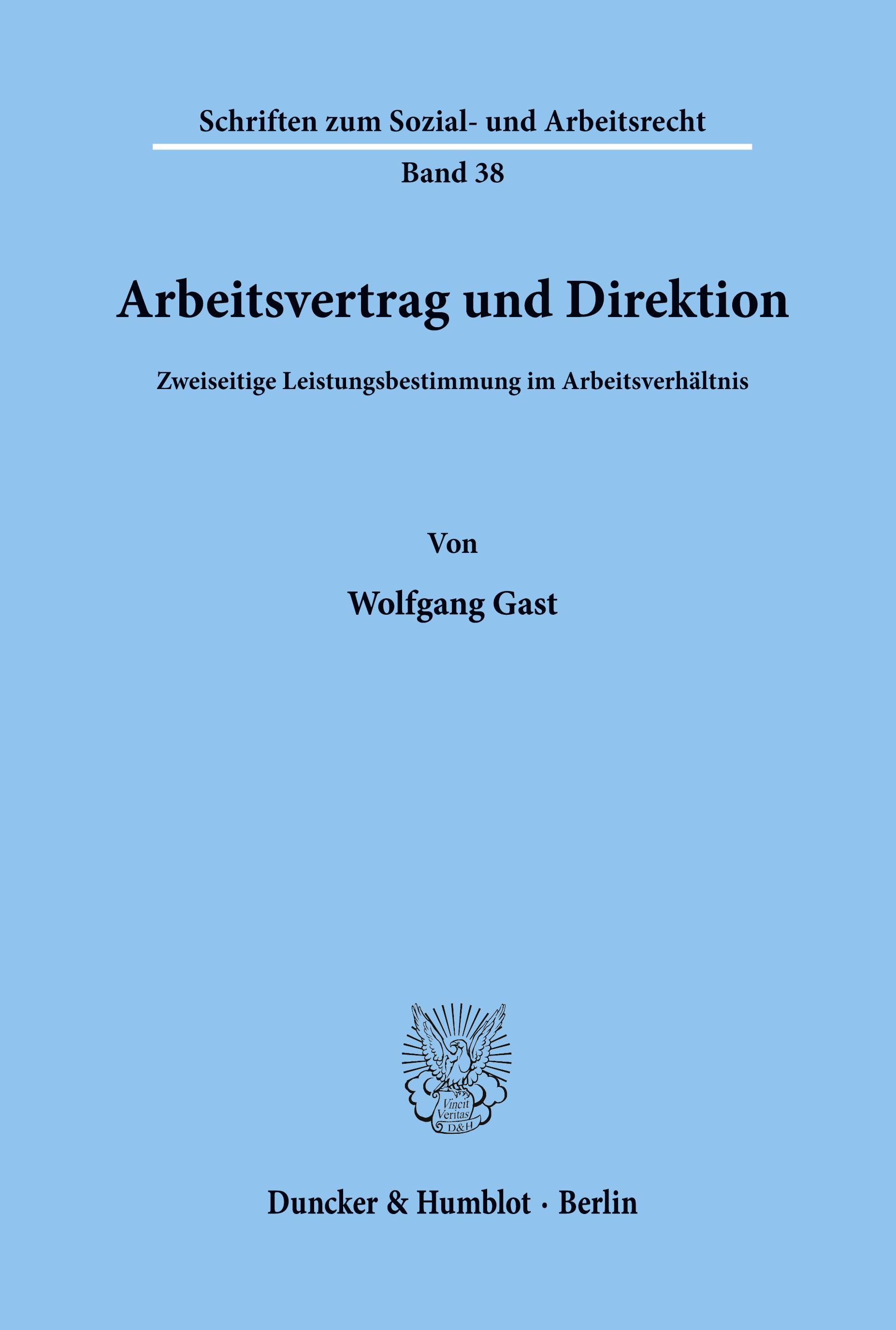 Arbeitsvertrag und Direktion.