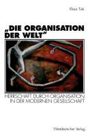 ¿Die Organisation der Welt¿