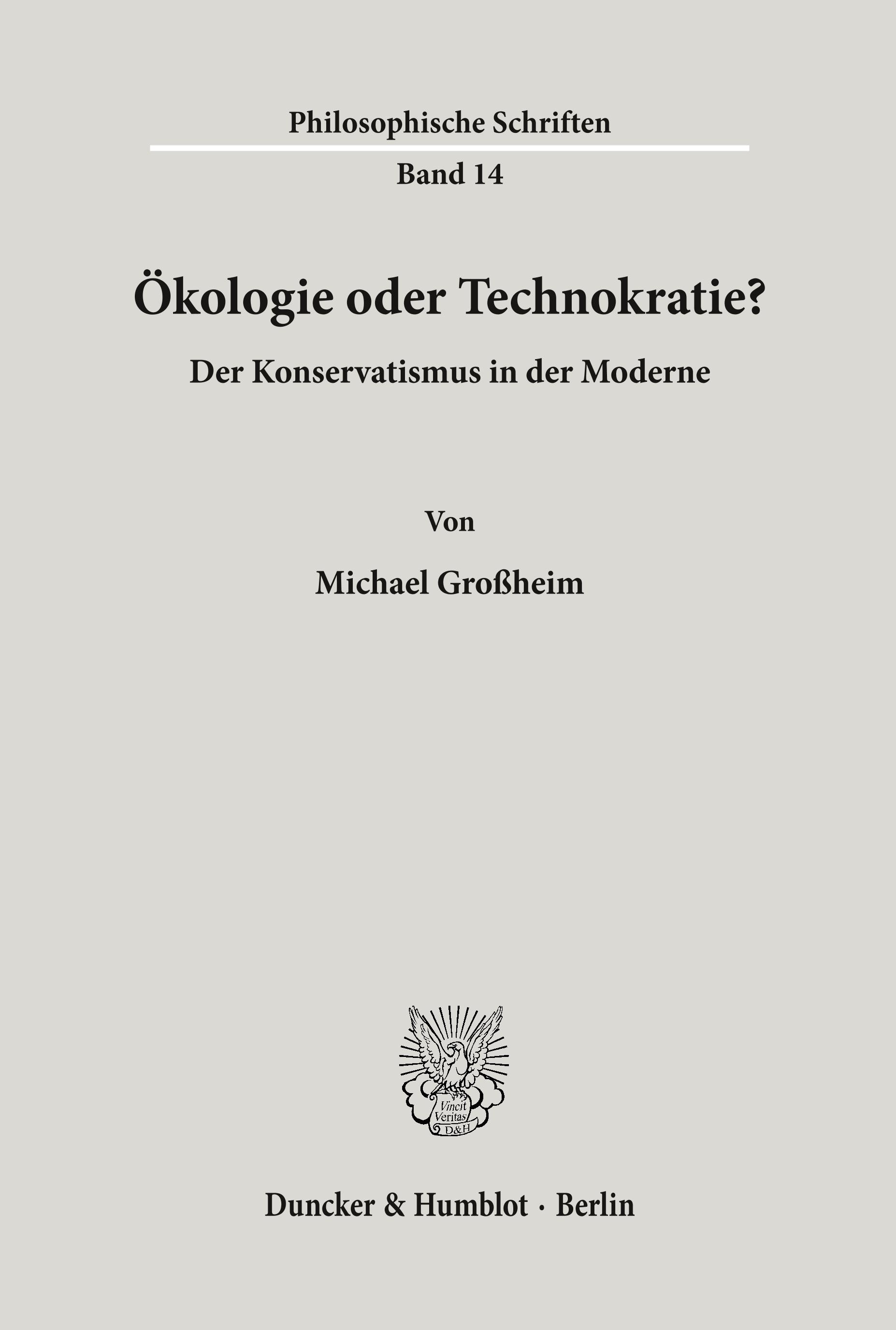 Ökologie oder Technokratie?