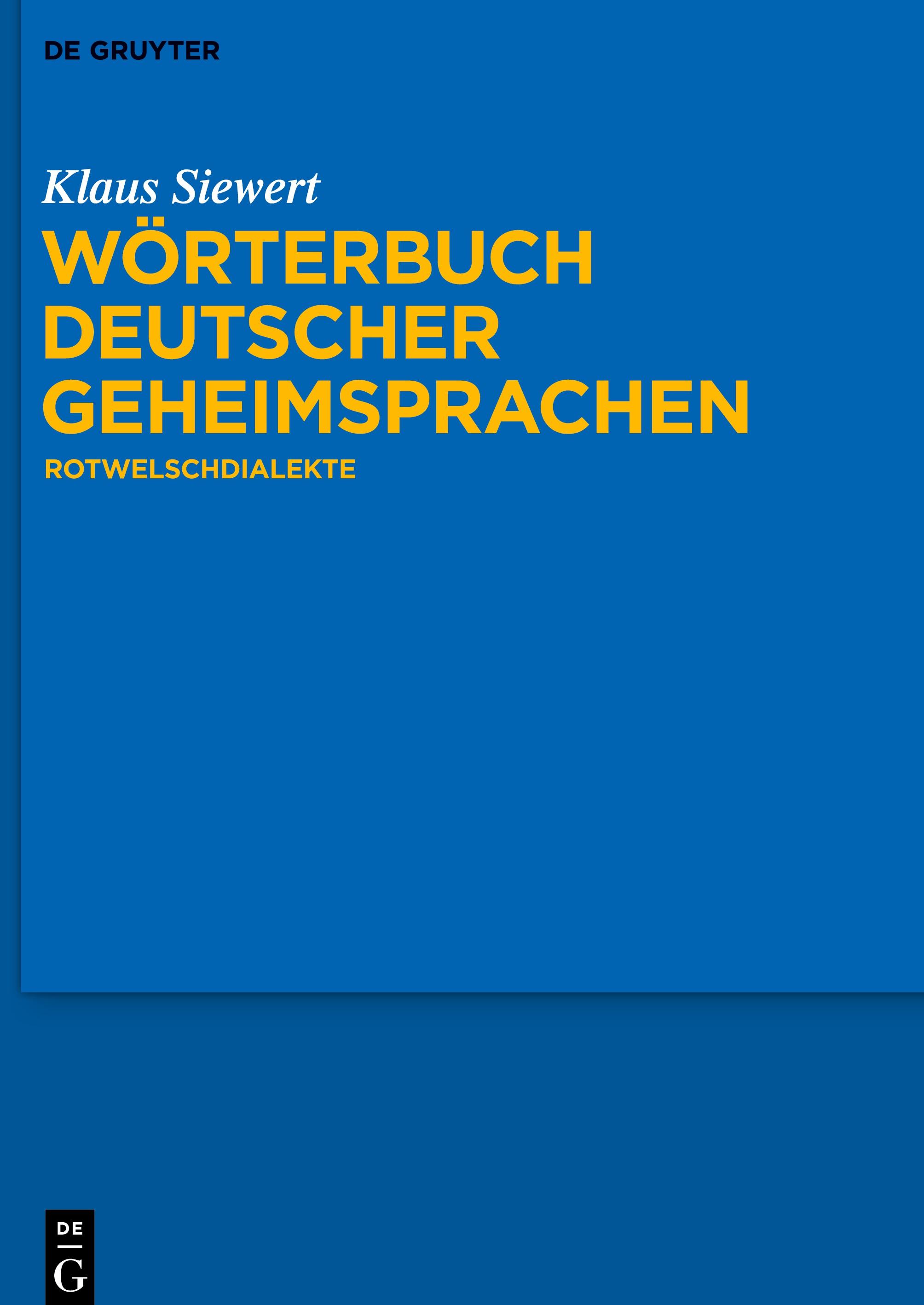 Wörterbuch deutscher Geheimsprachen