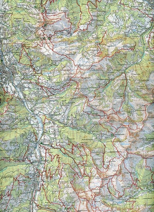 DAV Alpenvereinskarte 34/2 Kitzbüheler Alpen Ost 1 : 50 000 Wegmarkierungen