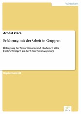 Erfahrung mit der Arbeit in Gruppen