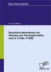 Steuerliche Behandlung von Verlusten aus Termingeschäften nach § 15 Abs. IV EStG