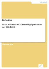 Inhalt, Grenzen und Gestaltungsspielräume des § 8a KStG