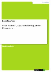 Gyde Hansen (1995): Einführung in das Übersetzen