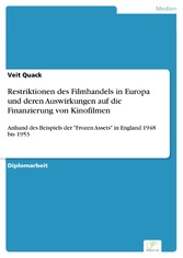 Restriktionen des Filmhandels in Europa und deren Auswirkungen auf die Finanzierung von Kinofilmen