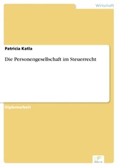 Die Personengesellschaft im Steuerrecht