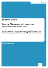 Content Management Systeme aus medienökonomischer Sicht